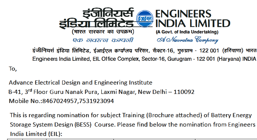 Electrician Training course, Electrician Training Course in delhi, Institute for Electrician Training course in Delhi Bess Design Training course, Bess Design Training Course in delhi, Institute for Bess Design Training course in Delhi