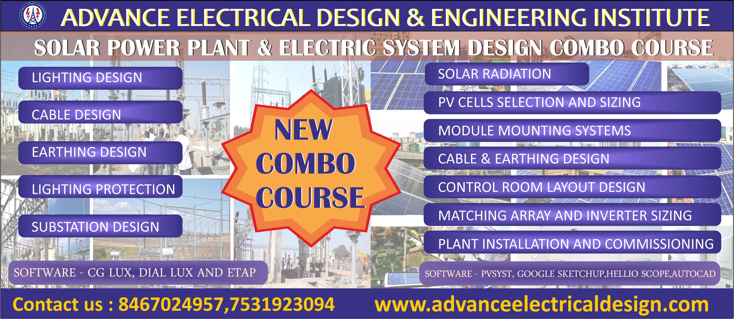 Electrical & Solar Design engineering course, Electrical System Design course, Solar power plant Design Course